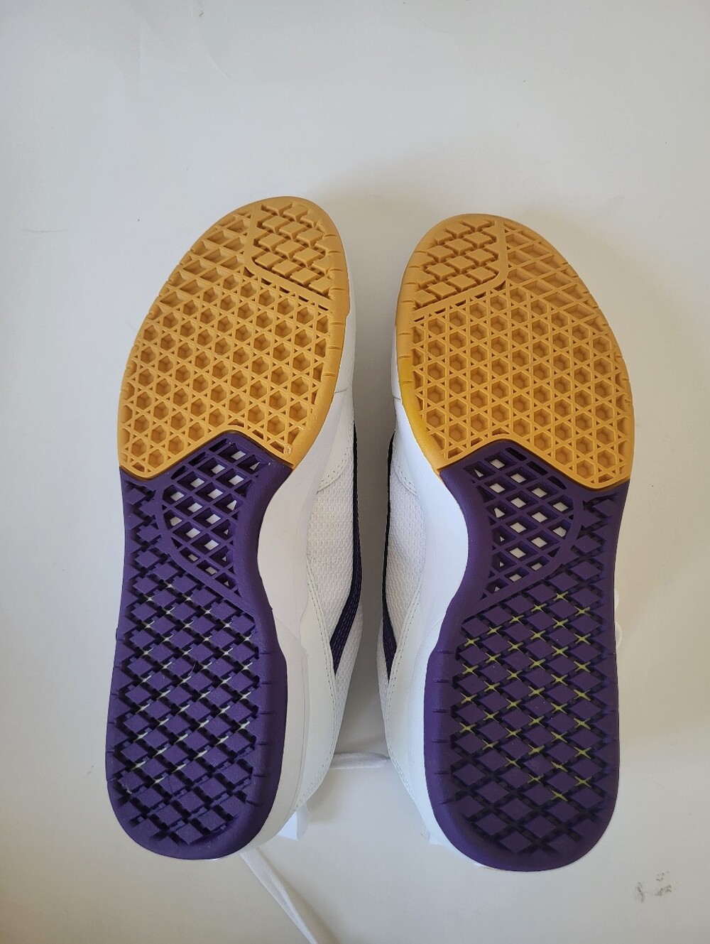 Vans Skate Zahba White Athletic Sneakers Purple Yellow Accents Mens 11 - Picture 10 of 13